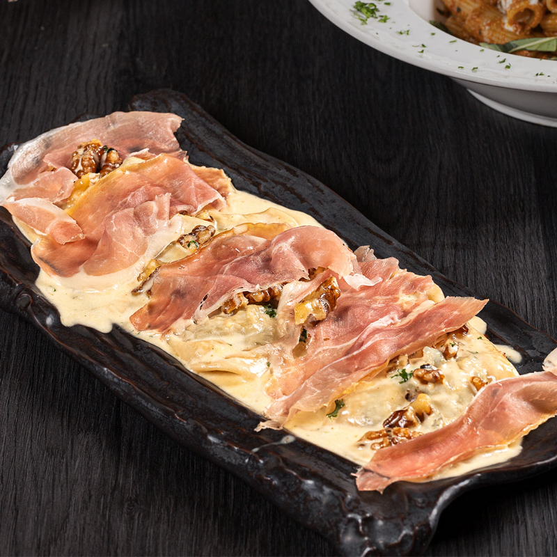 Ravioli Gorgonzola Parma & Walnut — Marco's Restaurant Pattaya