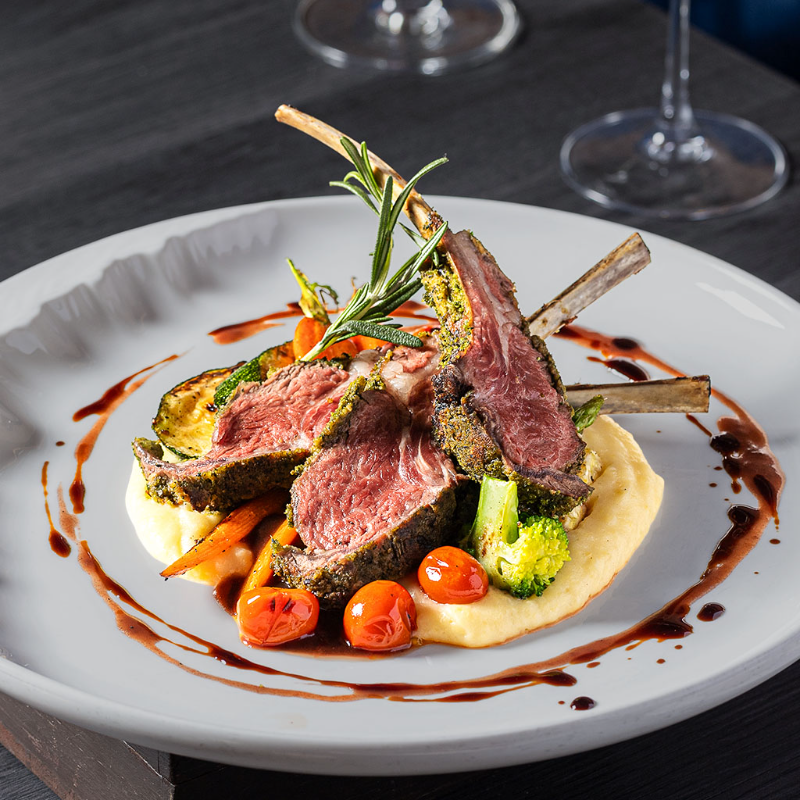 Lamb Rack in Herb Crust — Marco's Restaurant Pattaya