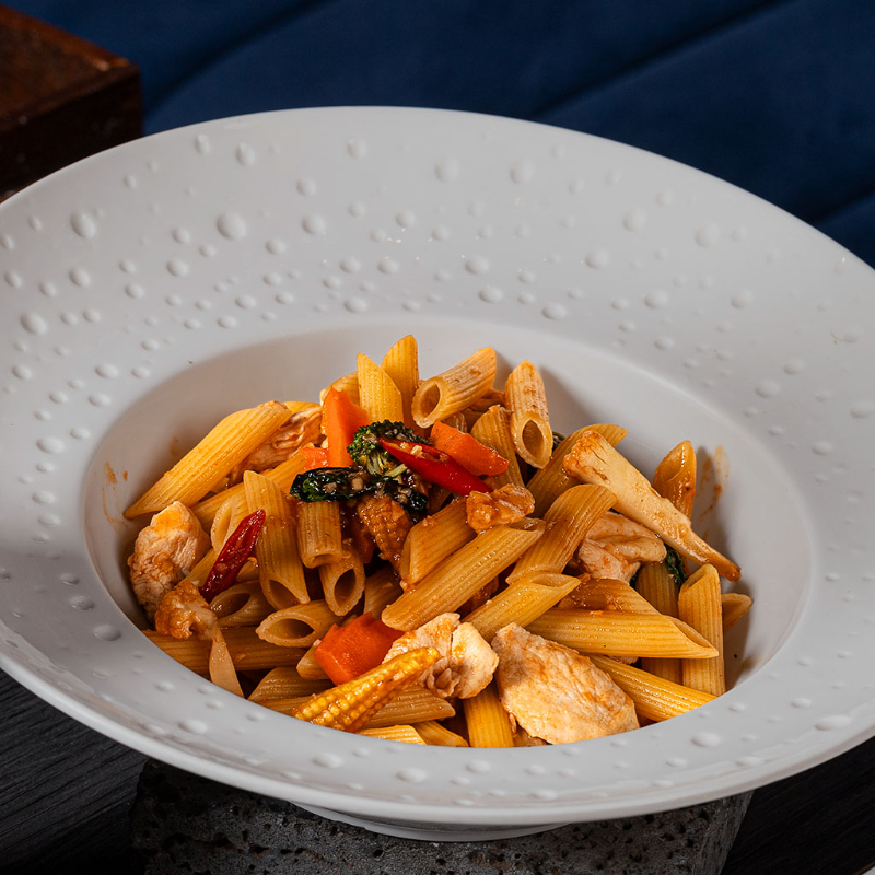 Penne Kra Pao — Marco's Restaurant Pattaya